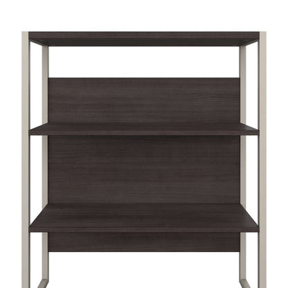 Bush Furniture - Hybrid Tall Etagere Bookcase in Storm Gray - HYB023SG veiw 5