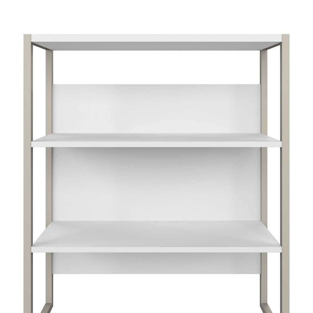 Bush Furniture - Hybrid Tall Etagere Bookcase in White - HYB023WH veiw 5