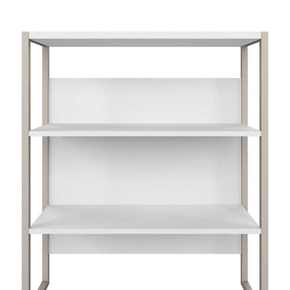 Bush Furniture - Hybrid Tall Etagere Bookcase in White - HYB023WH veiw 5