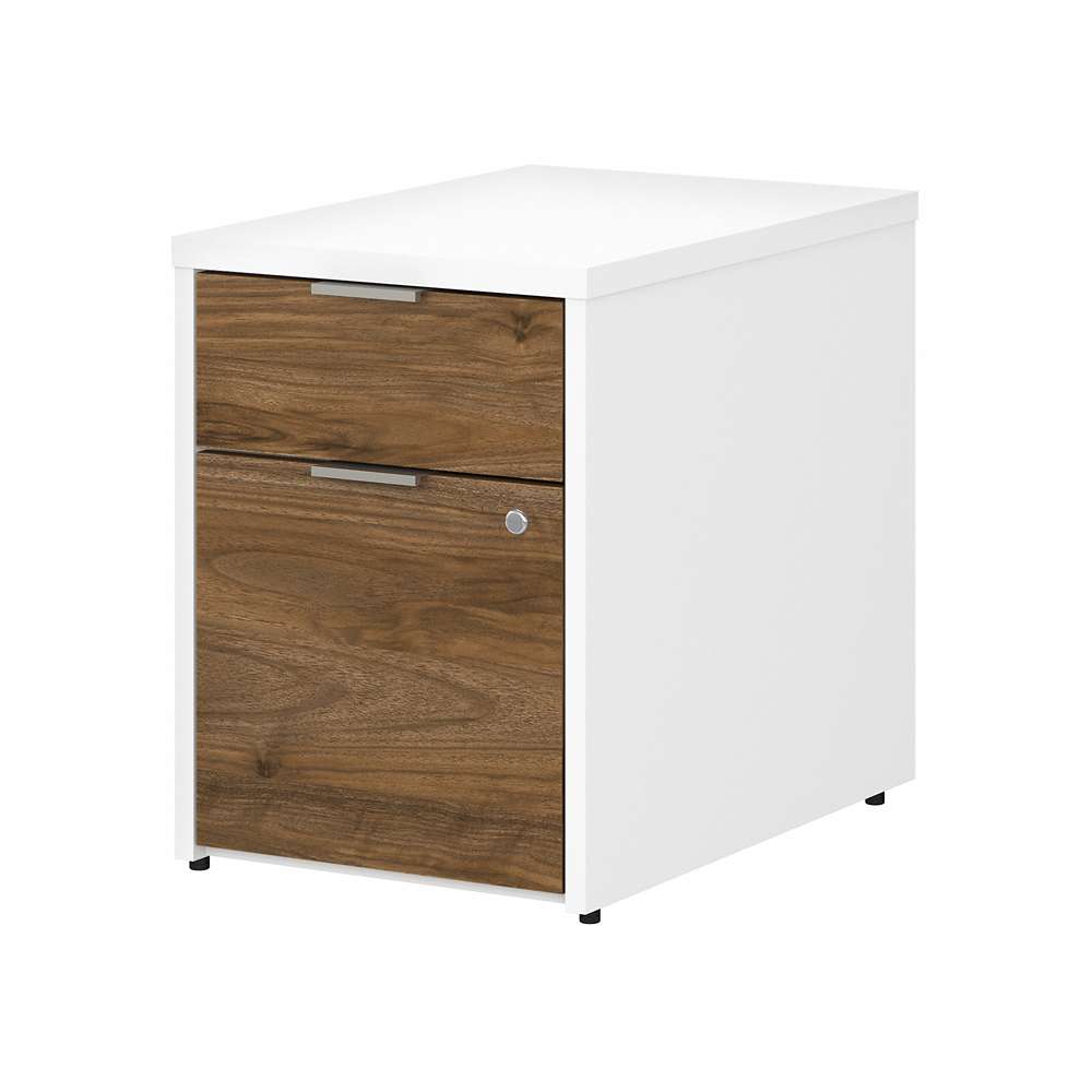 Bush Furniture - Jamestown 2 Drawer File Cabinet in White and Fresh Walnut - JTF116FWWHSU veiw 1