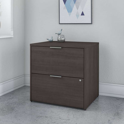 Bush Furniture - Jamestown 2 Drawer Lateral File Cabinet in Storm Gray - JTF130SGSU veiw 4
