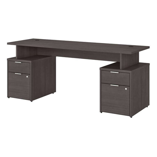 Bush Furniture - Jamestown 72W Desk with 4 Drawers in Storm Gray - JTN005SGSU veiw 1