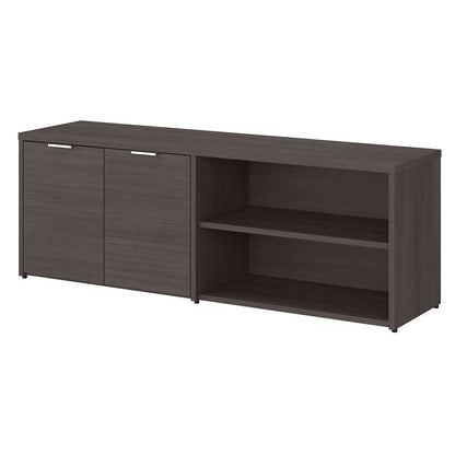 Bush Furniture - Jamestown Low Storage Cabinet with Doors and Shelves in Storm Gray - JTS160SG veiw 1