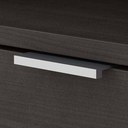 Bush Furniture - Jamestown Low Storage Cabinet with Doors and Shelves in Storm Gray - JTS160SG veiw 5