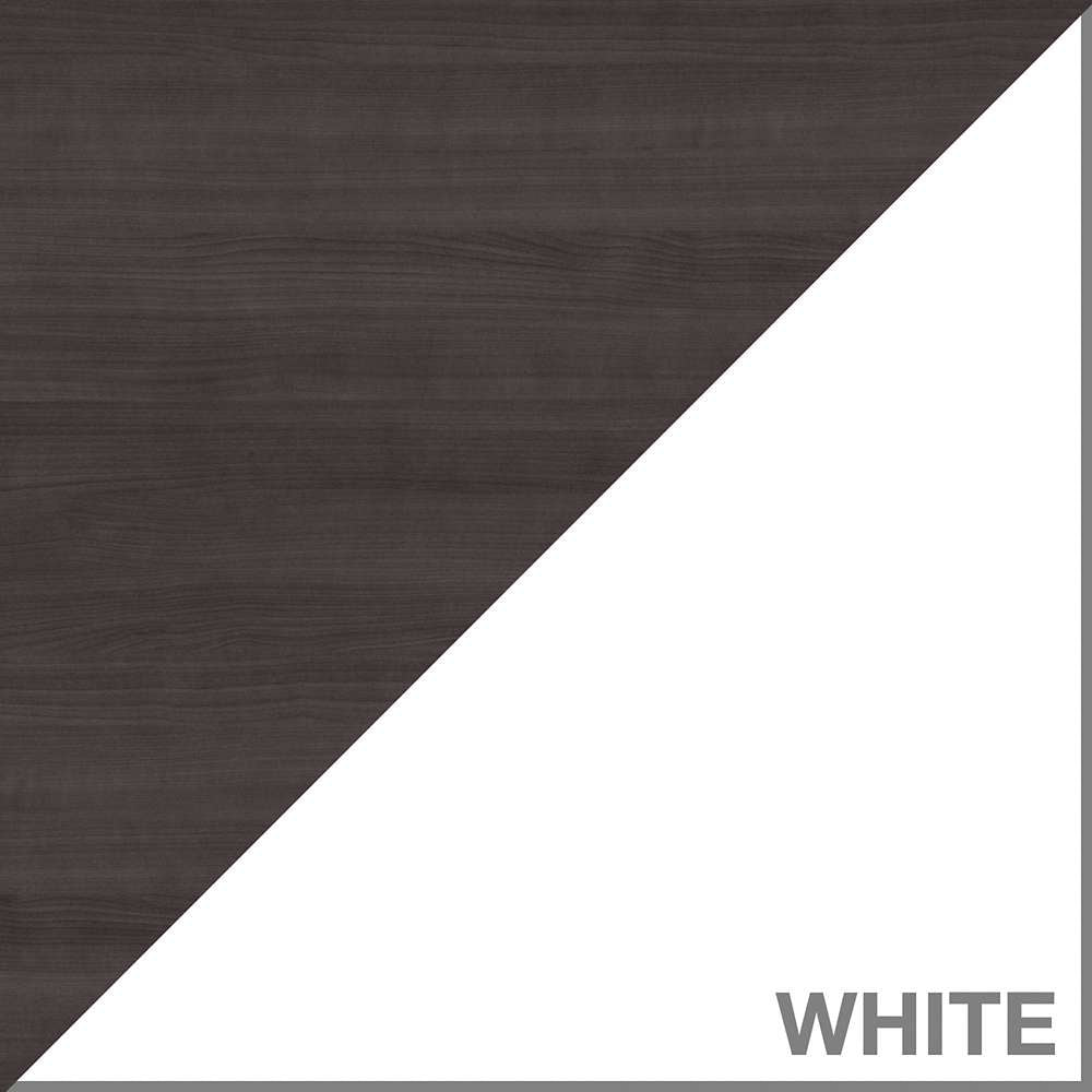 Bush Furniture - Jamestown Low Storage Cabinet with Doors and Shelves in White and Storm Gray - JTS160SGWH veiw 2