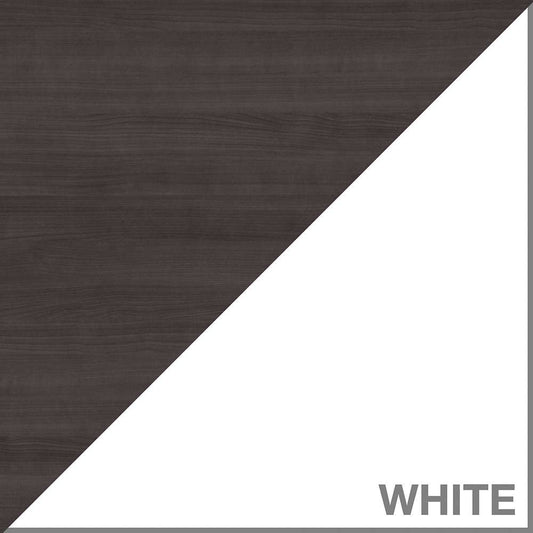 Bush Furniture - Jamestown Low Storage Cabinet with Doors and Shelves in White and Storm Gray - JTS160SGWH veiw 2