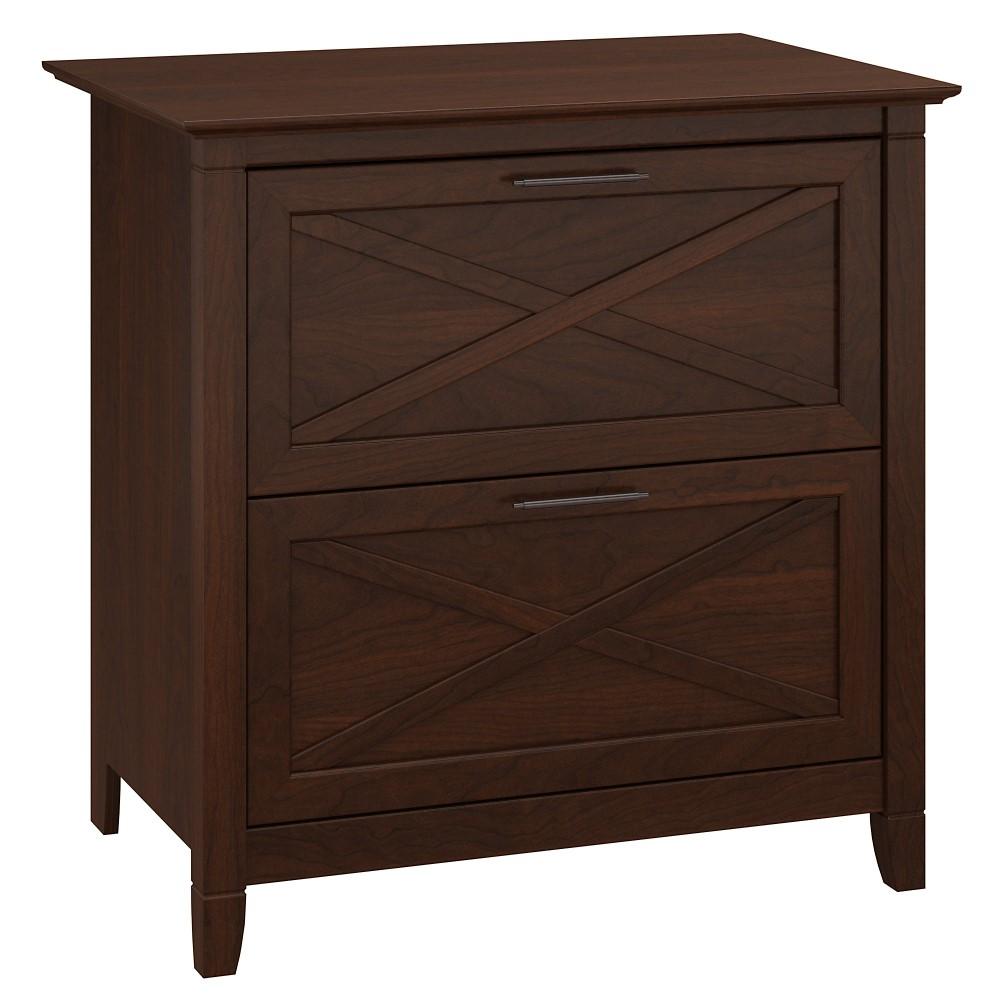 Bush Furniture - Key West 2 Drawer Lateral File Cabinet in Bing Cherry - KWF130BC-03 veiw 1