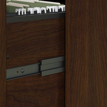 Bush Furniture - Key West 2 Drawer Lateral File Cabinet in Bing Cherry - KWF130BC-03 veiw 4