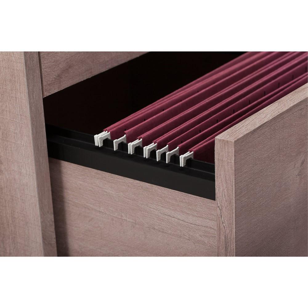 Bush Furniture - Key West 2 Drawer Lateral File Cabinet in Washed Gray - KWF130WG-03 veiw 3
