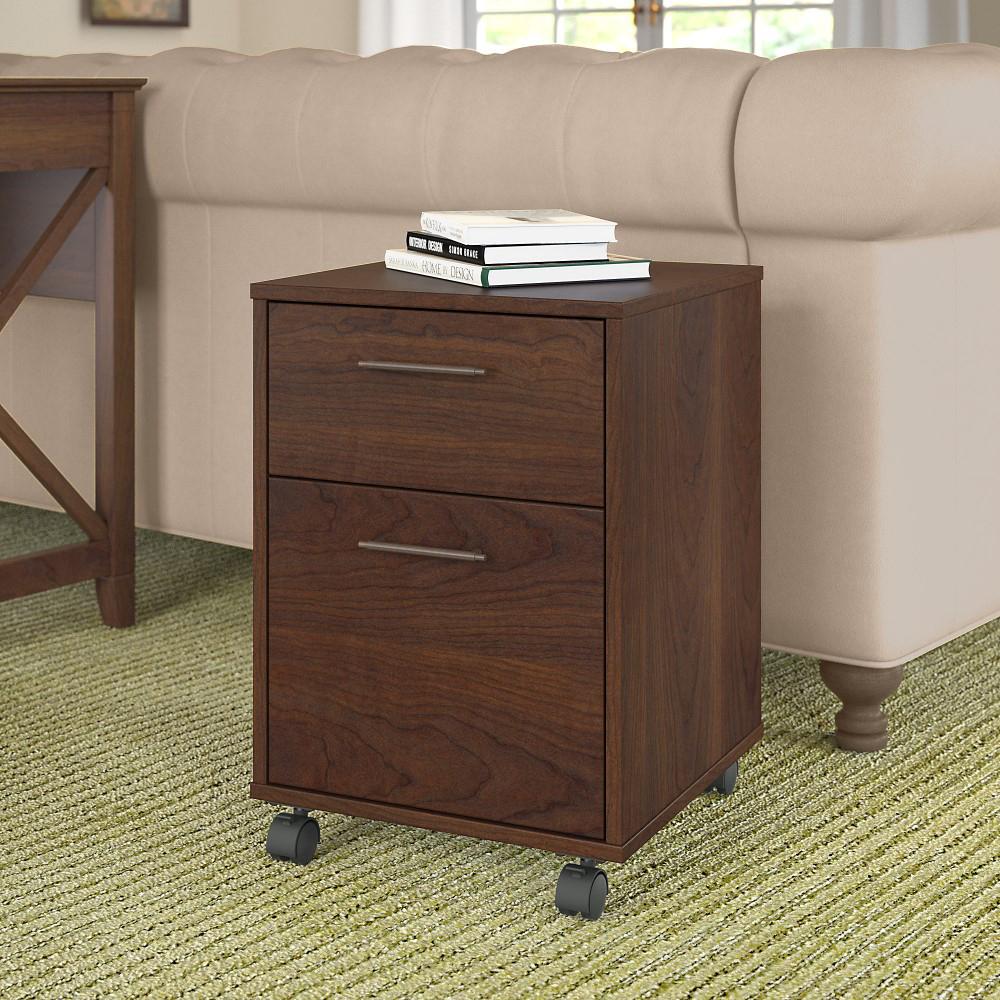 Bush Furniture - Key West 2 Drawer Mobile File Cabinet in Bing Cherry - KWF116BC-03 veiw 2