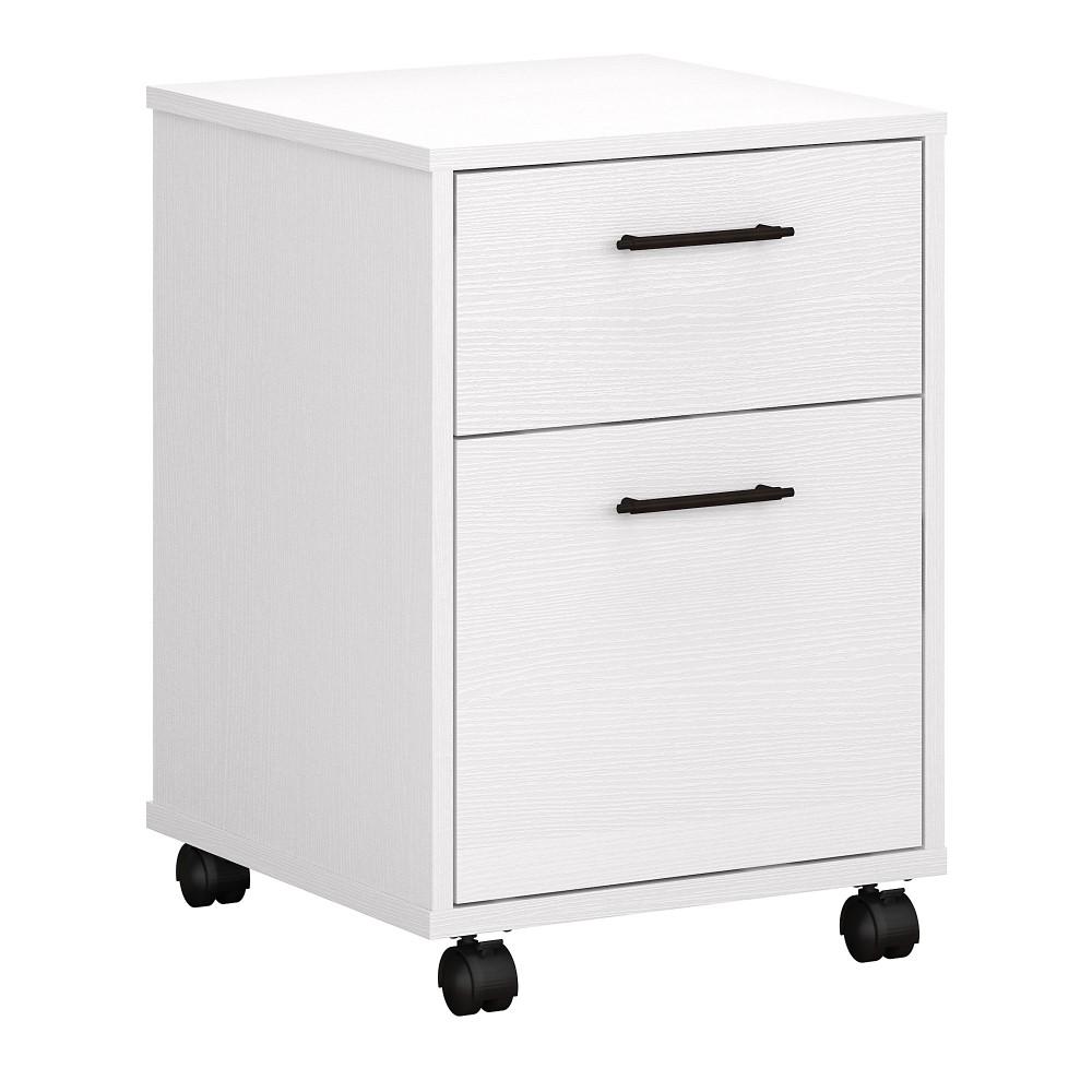 Bush Furniture - Key West 2 Drawer Mobile File Cabinet in Pure White Oak - KWF116WT-03 veiw 1