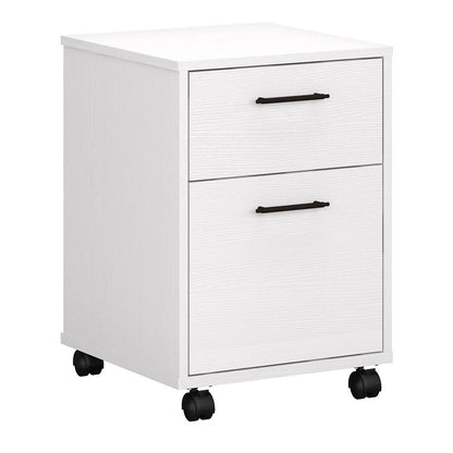 Bush Furniture - Key West 2 Drawer Mobile File Cabinet in Pure White Oak - KWF116WT-03 veiw 1