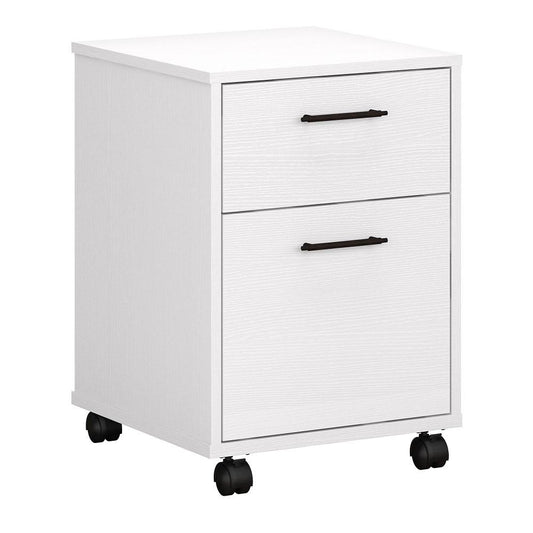 Bush Furniture - Key West 2 Drawer Mobile File Cabinet in Pure White Oak - KWF116WT-03 veiw 1