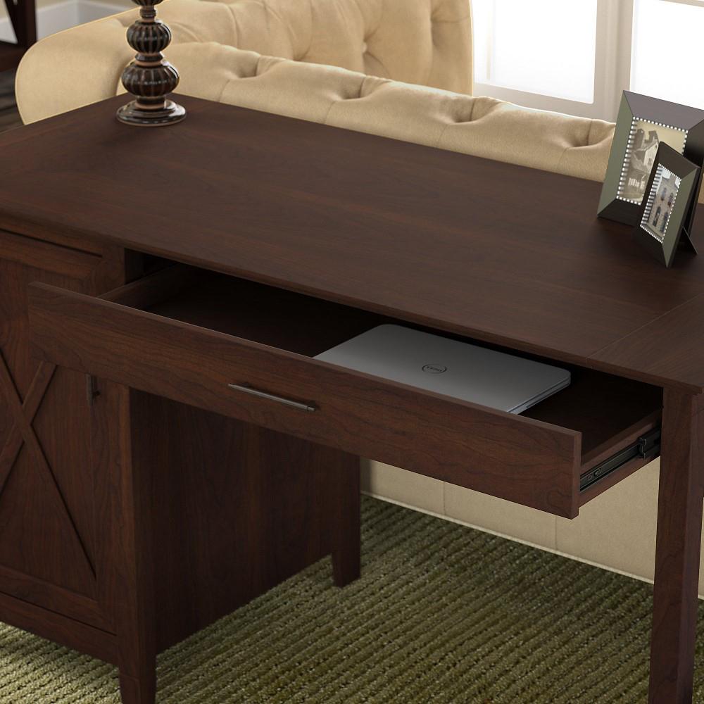 Bush Furniture - Key West 54W Computer Desk with Storage in Bing Cherry - KWD154BC-03 veiw 4