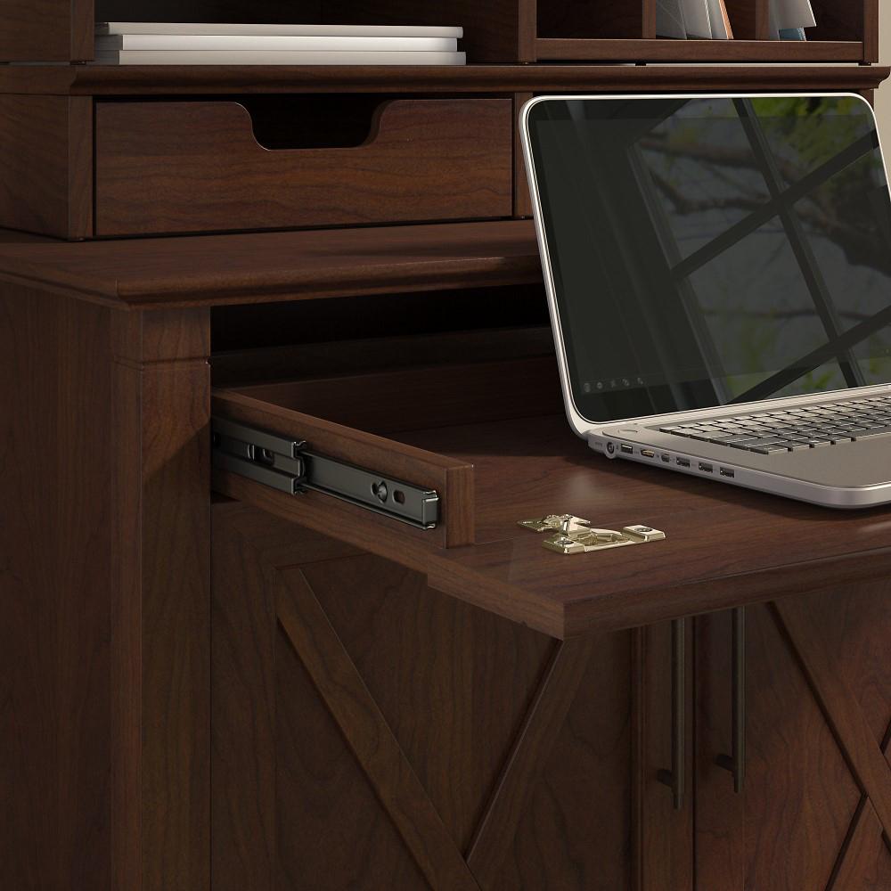 Key West Secretary Desk with Keyboard Tray and Storage Cabinet - Thumbnail 4