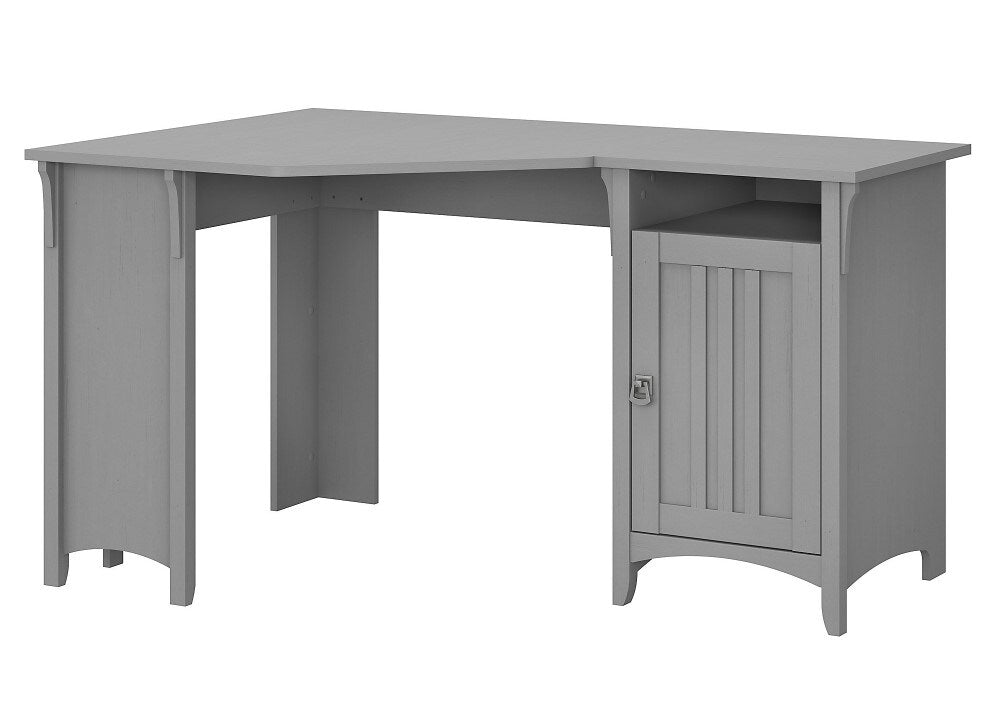 Bush Furniture - Salinas 55W Corner Desk with Storage in Cape Cod Gray - SAD155CG-03 veiw 1