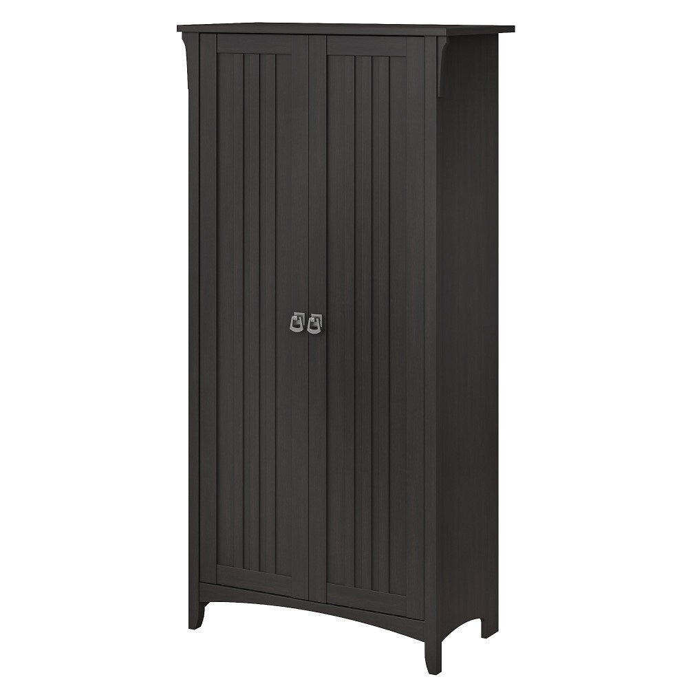Bush Furniture - Salinas Tall Storage Cabinet with Doors in Vintage Black - SAS332VB-03 veiw 1