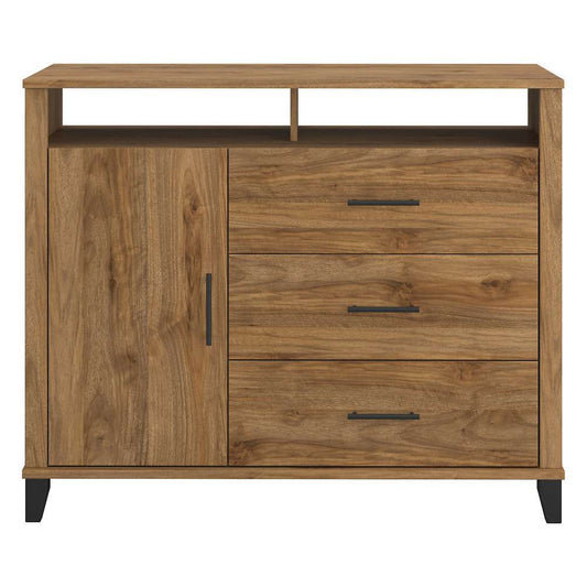 Bush Furniture - Somerset 3 Drawer Dresser and Bedroom TV Stand in Fresh Walnut - STV148FWK veiw 1