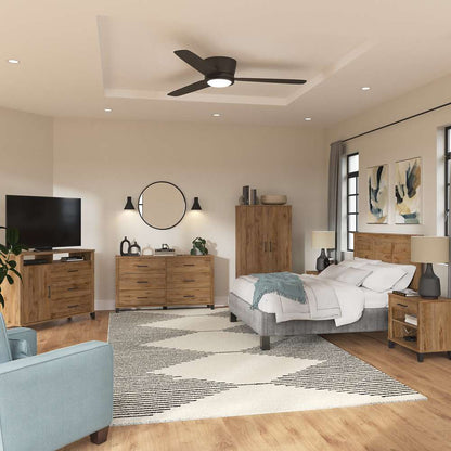 Bush Furniture - Somerset 3 Drawer Dresser and Bedroom TV Stand in Fresh Walnut - STV148FWK veiw 7