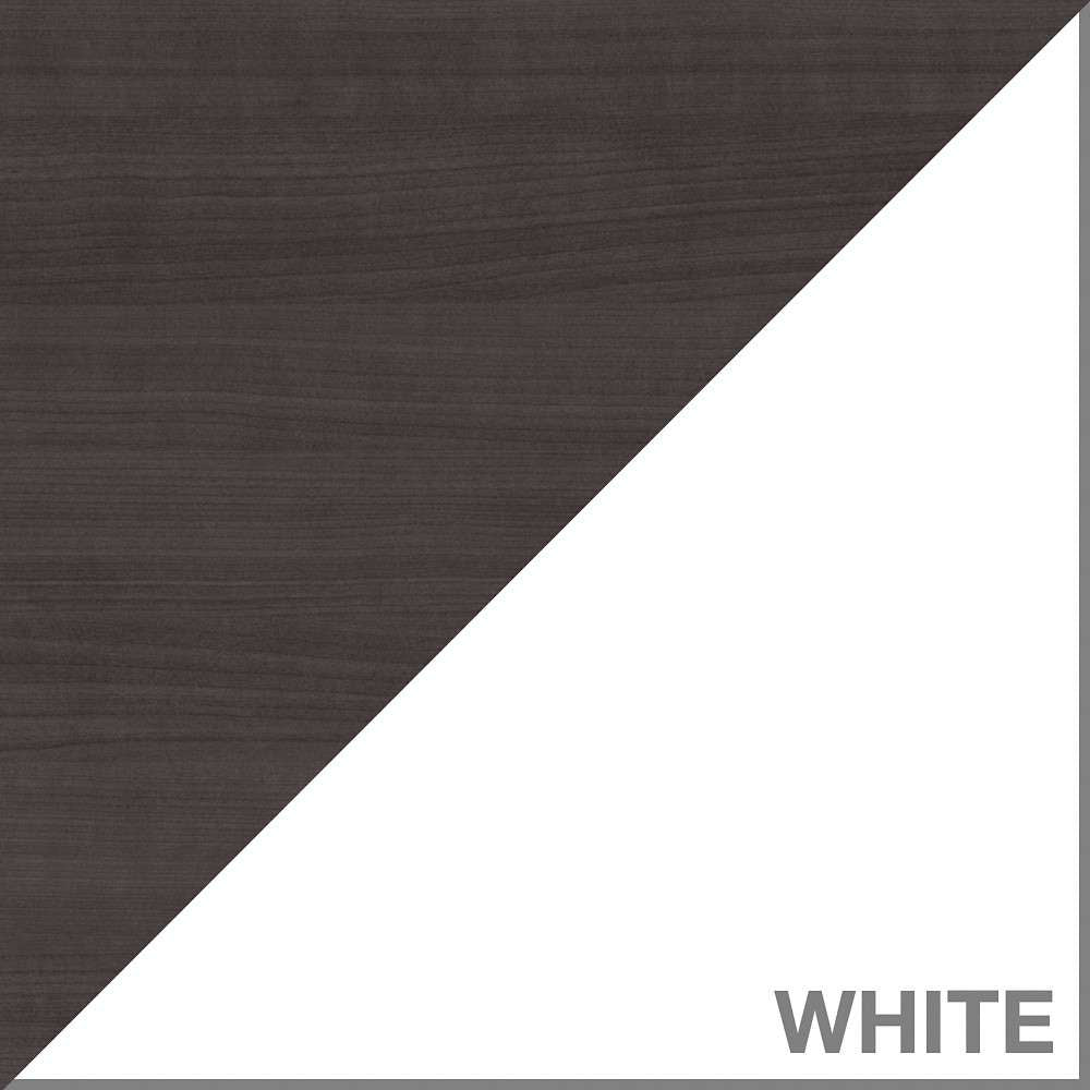 Bush Furniture - Somerset 60W L Shaped Desk with Hutch and Lateral File Cabinet in White and Storm Gray - SET008SGWH veiw 6