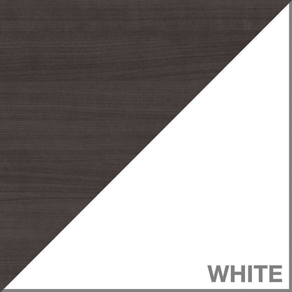 Bush Furniture - Somerset 60W L Shaped Desk with Hutch and Lateral File Cabinet in White and Storm Gray - SET008SGWH veiw 6