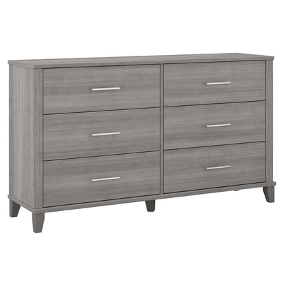 Bush Furniture - Somerset 6 Drawer Dresser in Platinum Gray - STS160PGK veiw 1