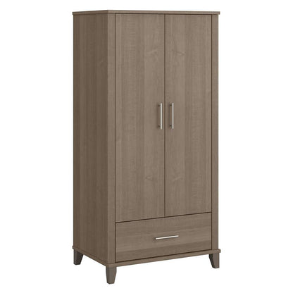 Bush Furniture - Somerset Tall Entryway Cabinet with Doors and Drawer in Ash Gray - STS166AGK-Z1 veiw 1