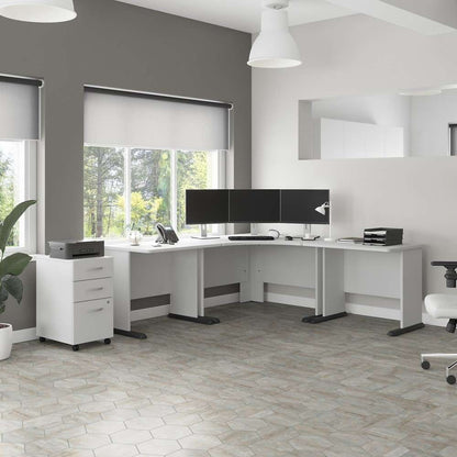Bush Furniture - Studio A 48W Corner Computer Desk in White - SDD148WH veiw 8