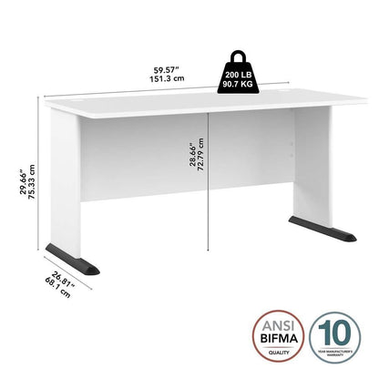 Bush Furniture - Studio A 60W Computer Desk in White - SDD160WH veiw 6