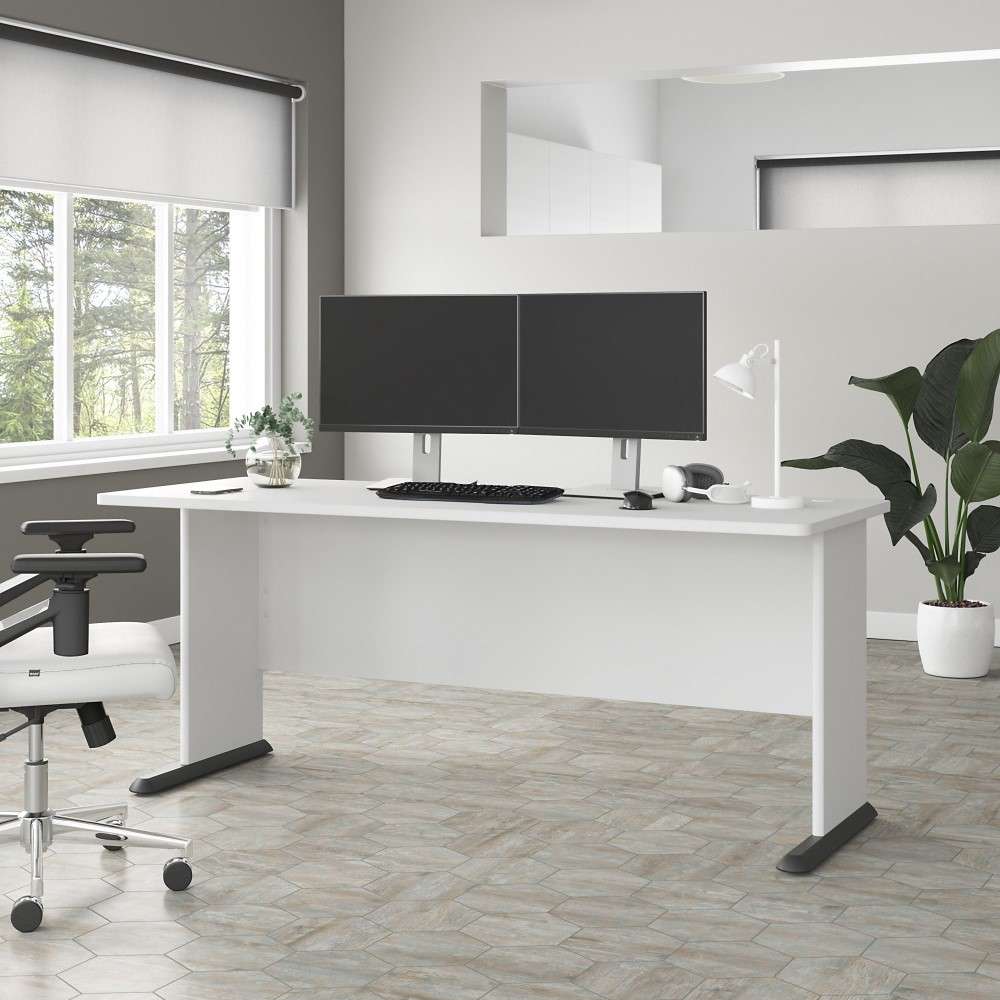 Bush Furniture - Studio A 72W Computer Desk in White - SDD172WH veiw 1