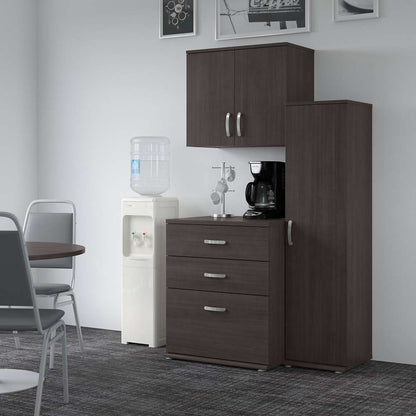 Bush Furniture - Universal 44W 3 Piece Modular Storage Set with Floor and Wall Cabinets in Storm Gray - UNS005SG veiw 4