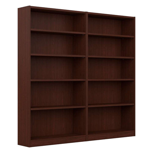 Bush Furniture - Universal 5 Shelf Bookcase in Vogue Cherry (Set of 2) - UB003VC veiw 1