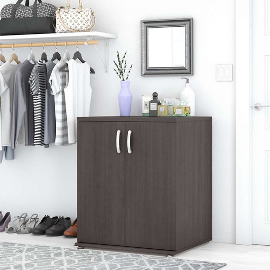 Bush Furniture - Universal Closet Organizer with Doors and Shelves in Storm Gray - CLS128SG-Z veiw 2