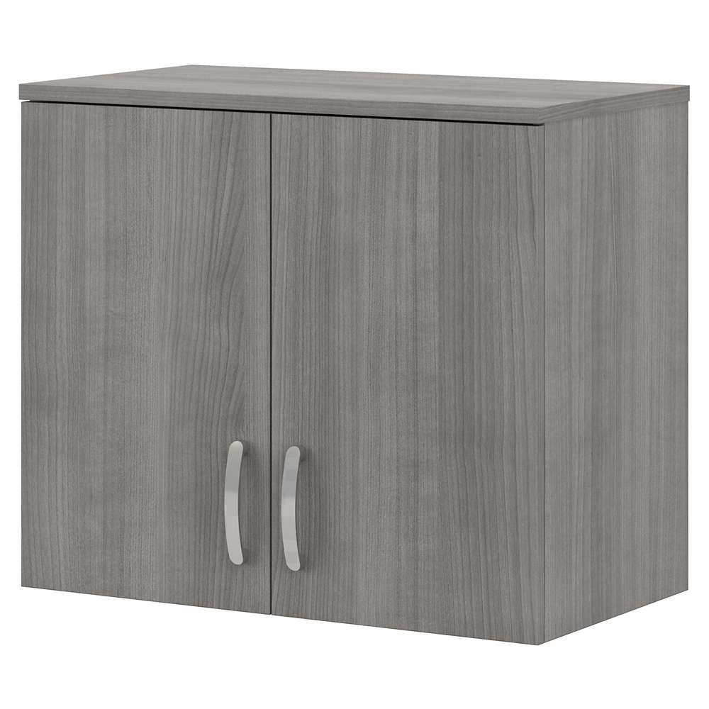 Bush Furniture - Universal Closet Wall Cabinet with Doors and Shelves in Platinum Gray - CLS428PG-Z veiw 1