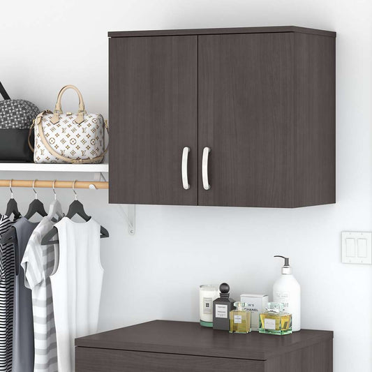 Bush Furniture - Universal Closet Wall Cabinet with Doors and Shelves in Storm Gray - CLS428SG-Z veiw 2