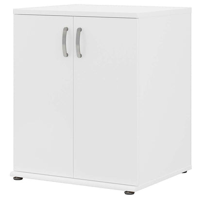 Bush Furniture - Universal Floor Storage Cabinet with Doors and Shelves in White - UNS128WH veiw 1