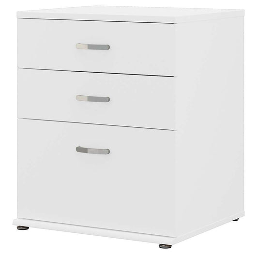 Bush Furniture - Universal Floor Storage Cabinet with Drawers in White - UNS328WH veiw 1