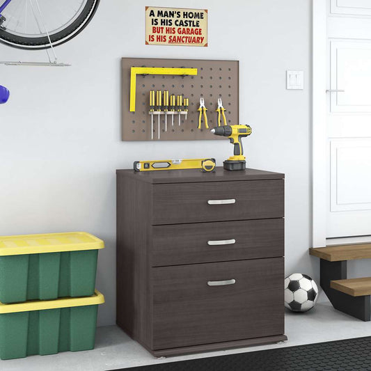 Bush Furniture - Universal Garage Storage Cabinet with Drawers in Storm Gray - GAS328SG-Z veiw 2