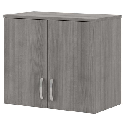 Bush Furniture - Universal Garage Wall Cabinet with Doors and Shelves in Platinum Gray - GAS428PG-Z veiw 1