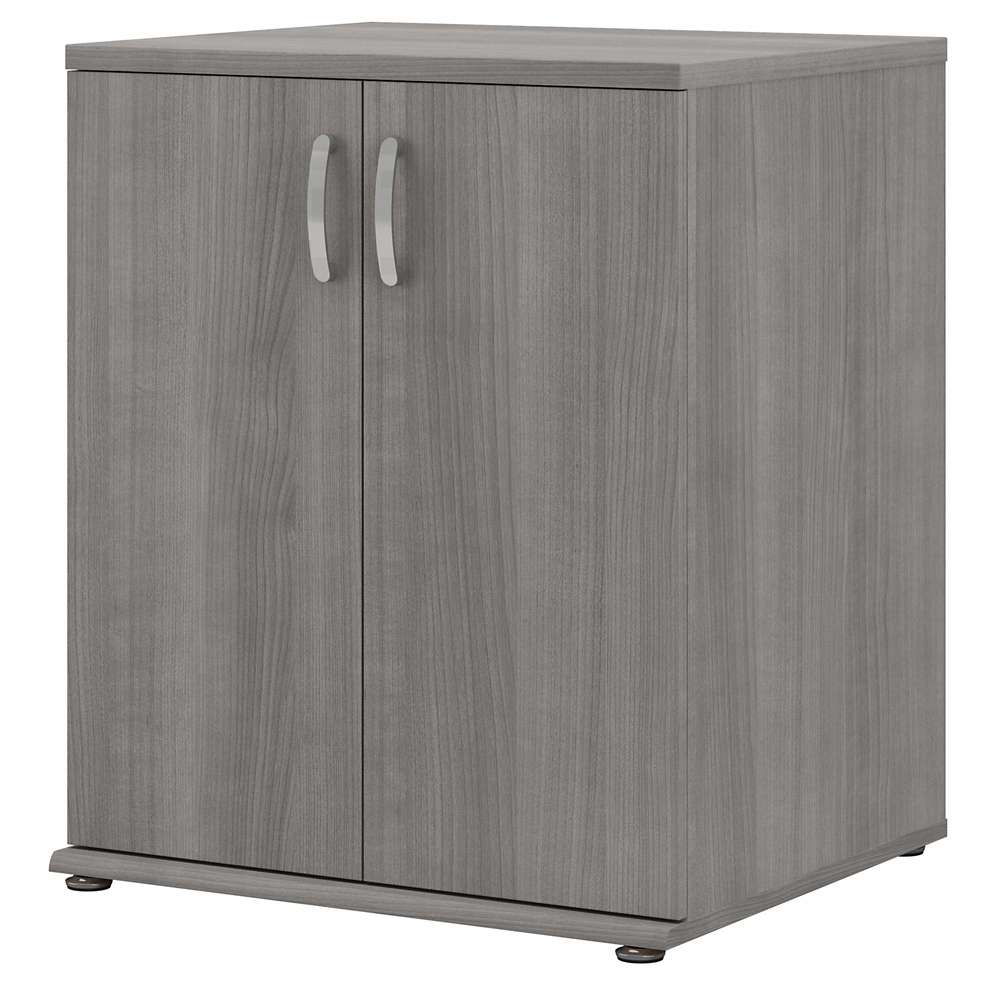 Bush Furniture - Universal Laundry Room Storage Cabinet with Doors and Shelves in Platinum Gray - LNS128PG-Z veiw 1