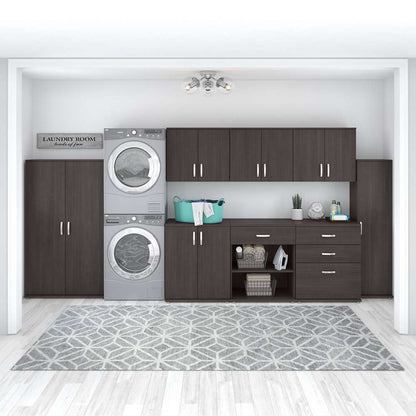 Bush Furniture - Universal Laundry Room Storage Cabinet with Doors and Shelves in Storm Gray - LNS128SG-Z veiw 7