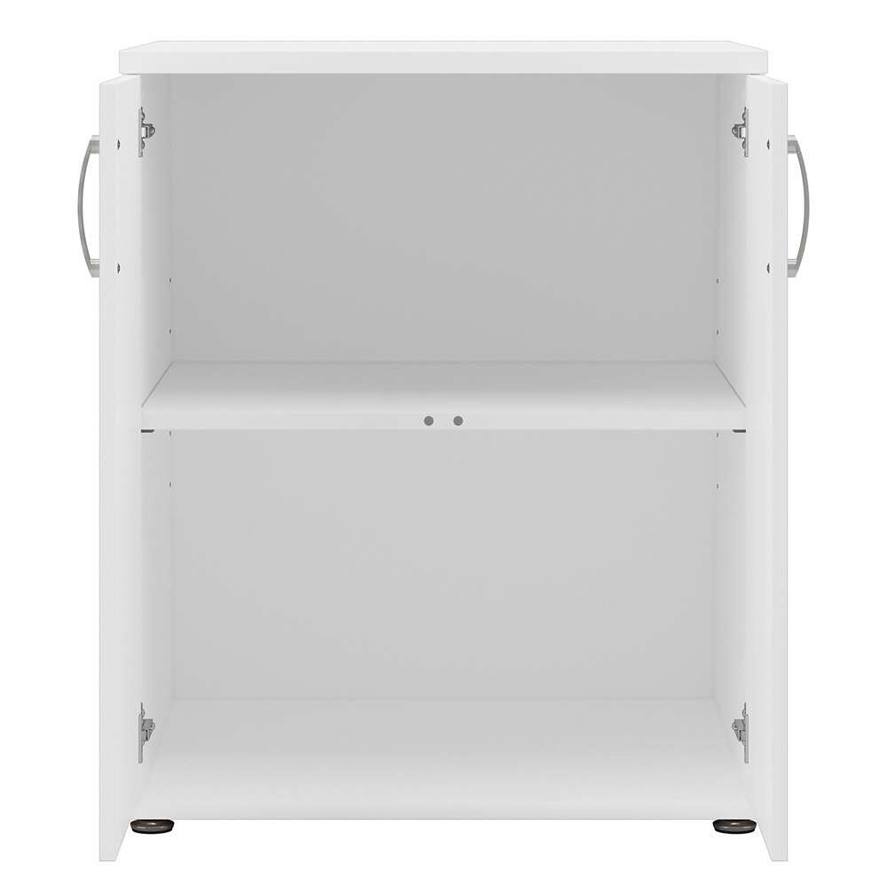 Bush Furniture - Universal Laundry Room Storage Cabinet with Doors and Shelves in White - LNS128WH-Z veiw 6