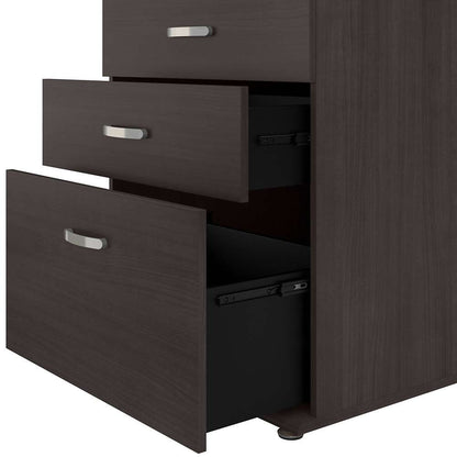 Bush Furniture - Universal Laundry Room Storage Cabinet with Drawers in Storm Gray - LNS328SG-Z veiw 6