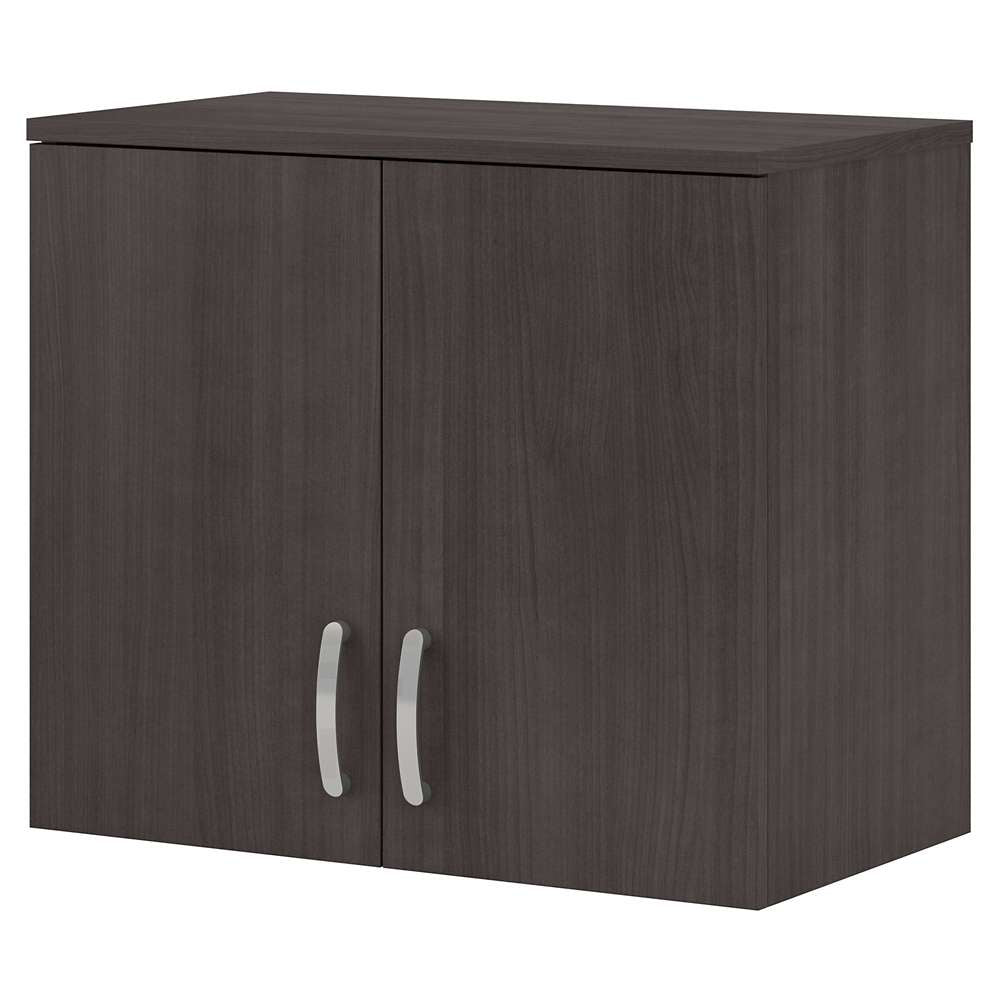 Bush Furniture - Universal Laundry Room Wall Cabinet with Doors and Shelves in Storm Gray - LNS428SG-Z veiw 1