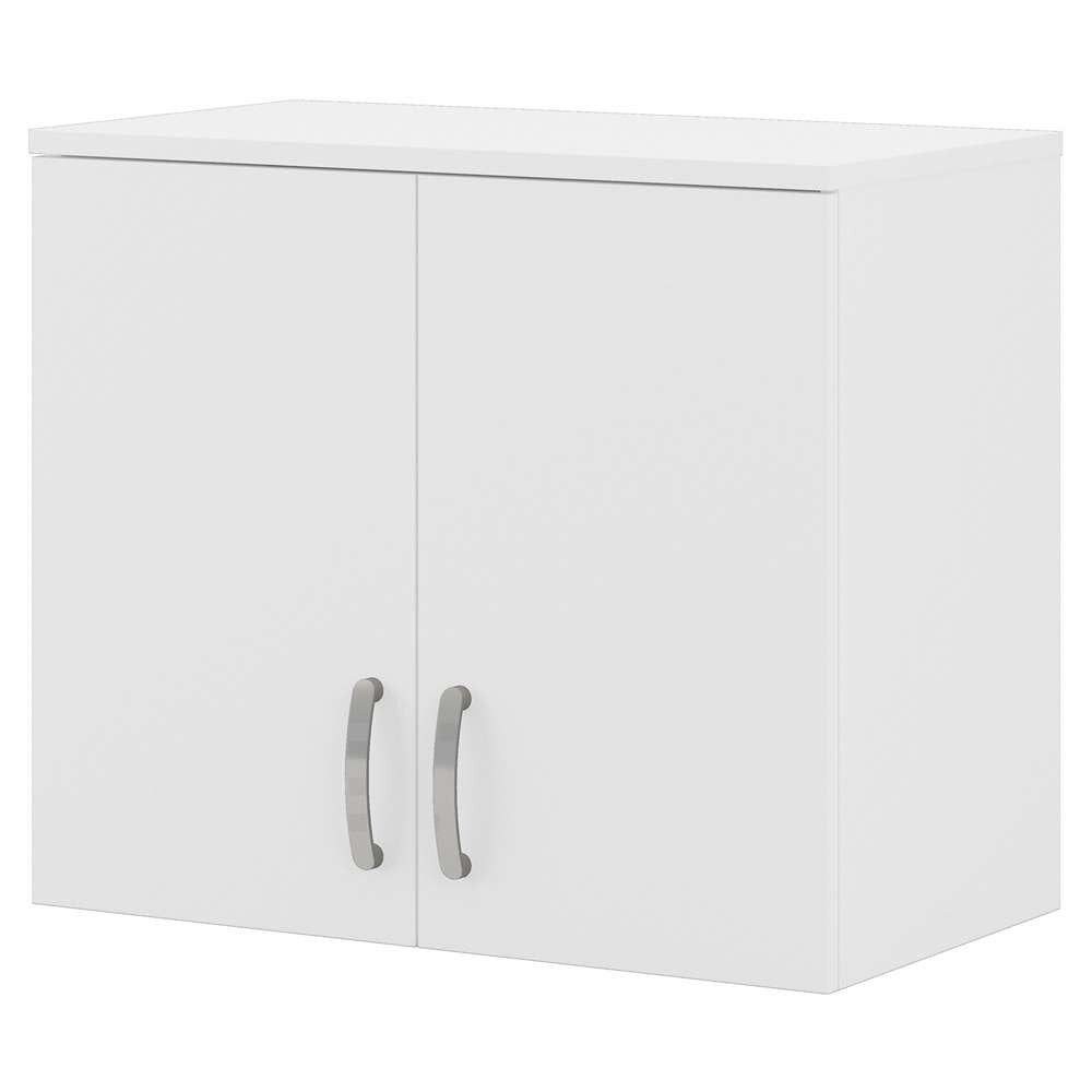 Bush Furniture - Universal Laundry Room Wall Cabinet with Doors and Shelves in White - LNS428WH-Z veiw 1