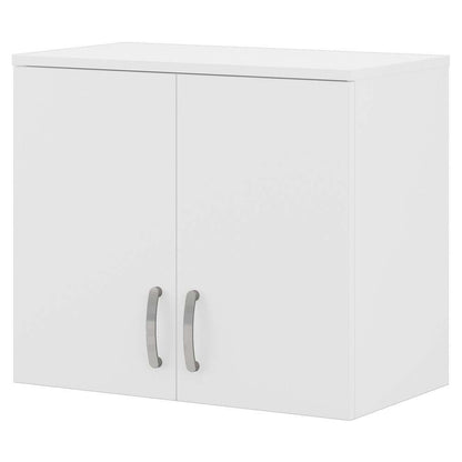 Bush Furniture - Universal Laundry Room Wall Cabinet with Doors and Shelves in White - LNS428WH-Z veiw 1