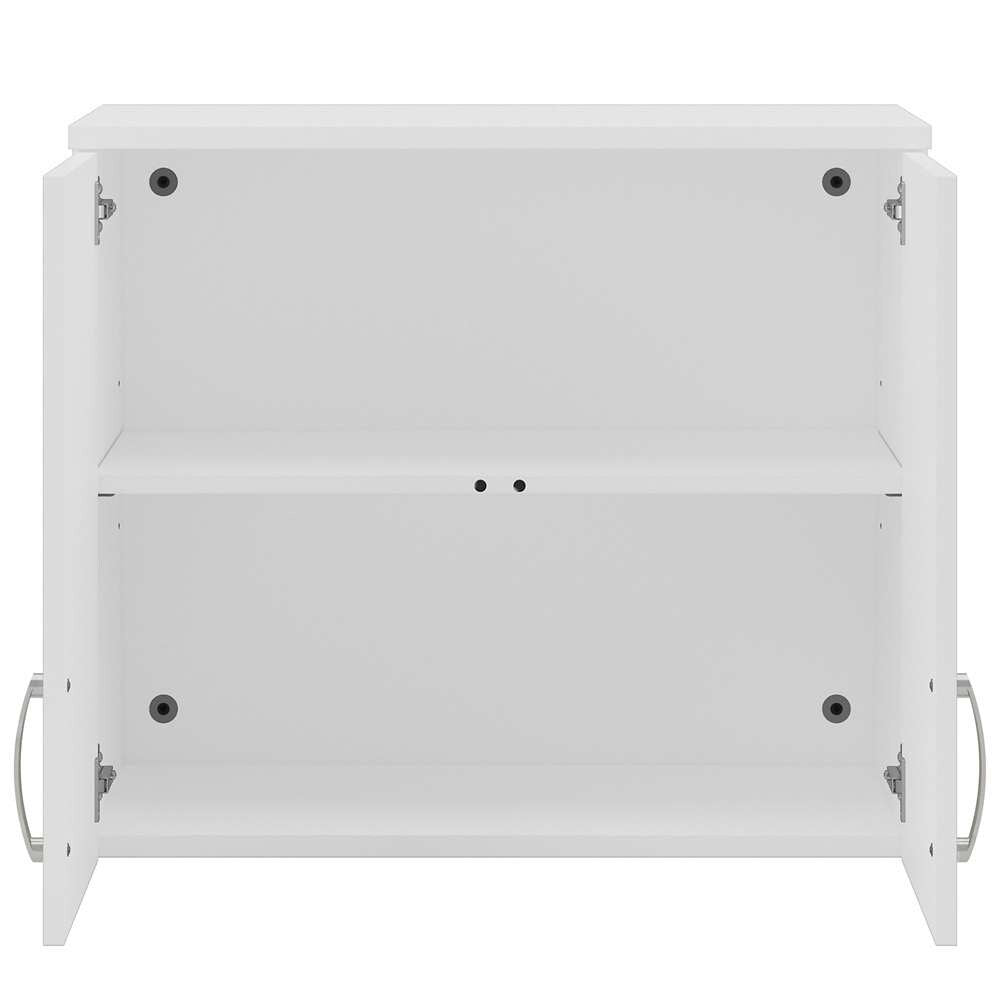 Bush Furniture - Universal Laundry Room Wall Cabinet with Doors and Shelves in White - LNS428WH-Z veiw 6