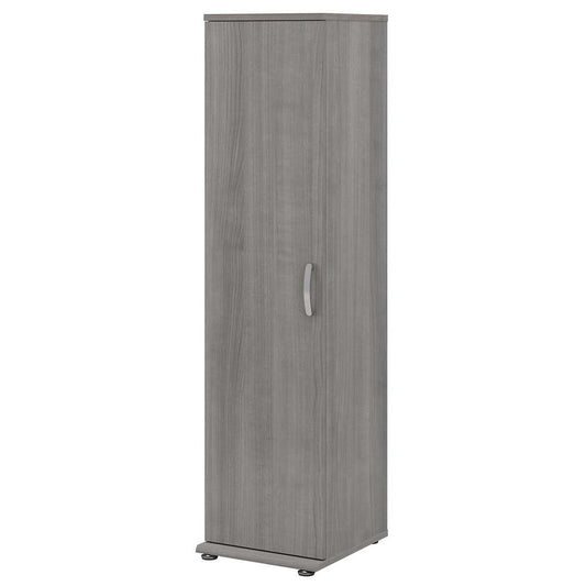 Bush Furniture - Universal Narrow Garage Storage Cabinet with Door and Shelves in Platinum Gray - GAS116PG-Z veiw 1