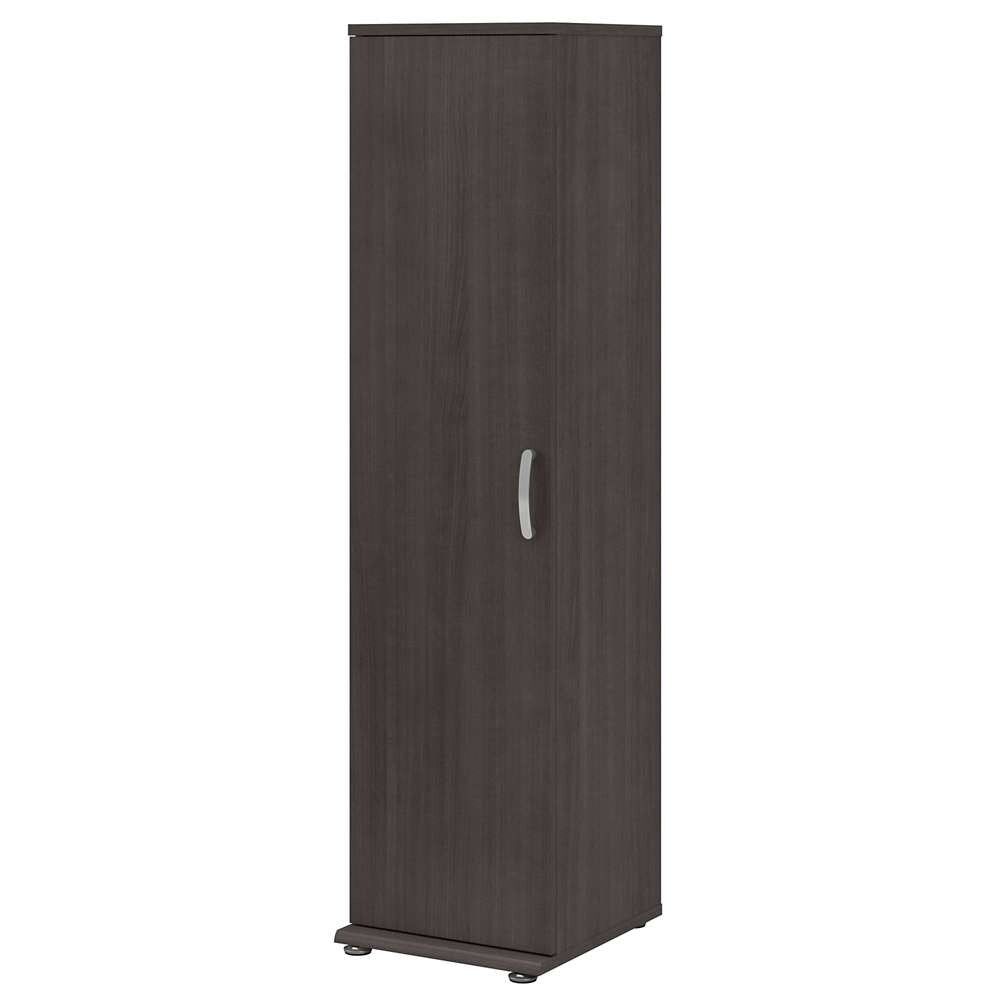 Bush Furniture - Universal Narrow Linen Tower with Door and Shelves in Storm Gray - LNS116SG-Z veiw 1