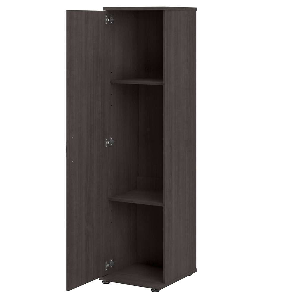 Bush Furniture - Universal Narrow Linen Tower with Door and Shelves in Storm Gray - LNS116SG-Z veiw 6